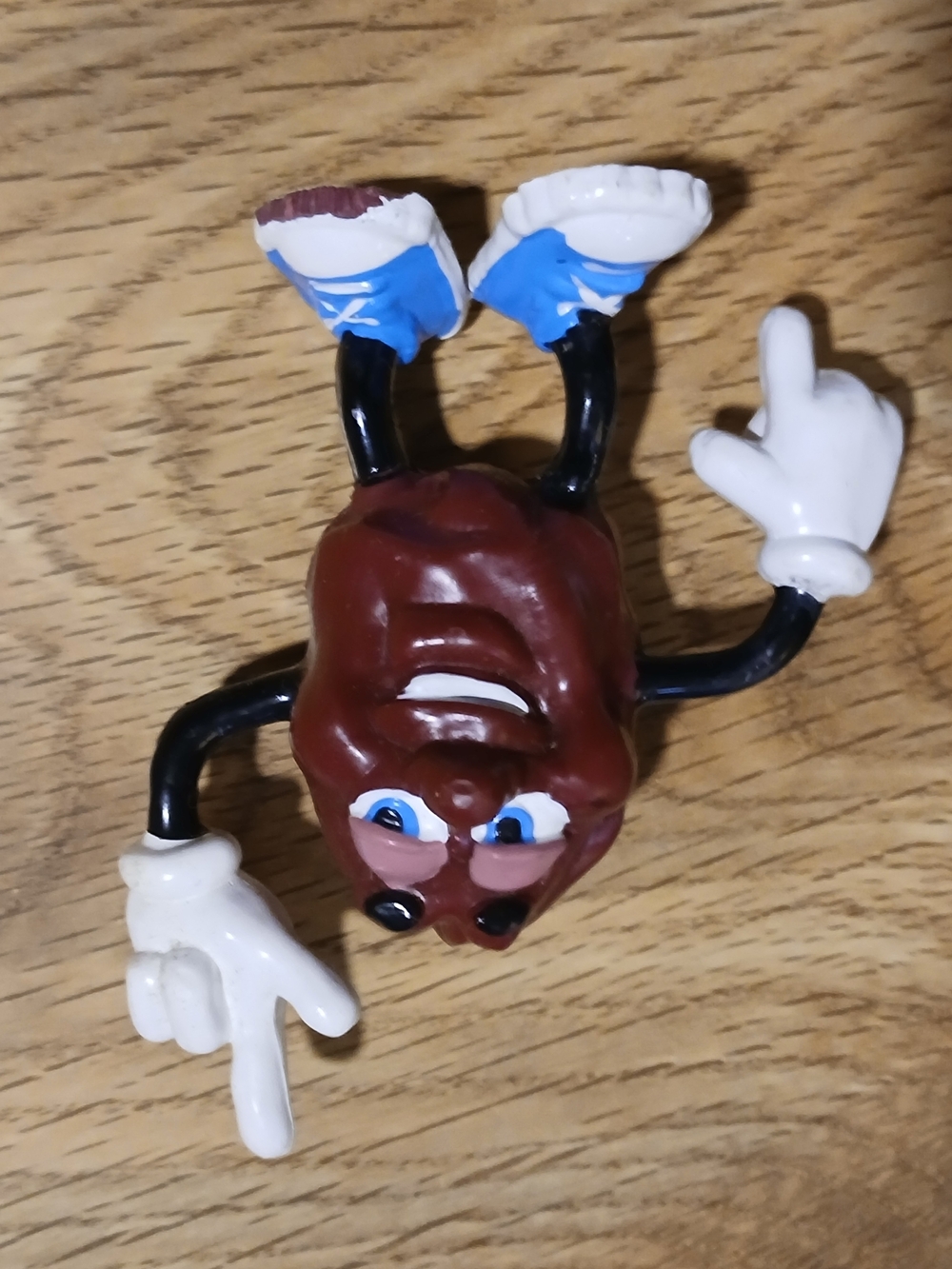 California Raisin Character Toy - Brown with Blue Sneakers